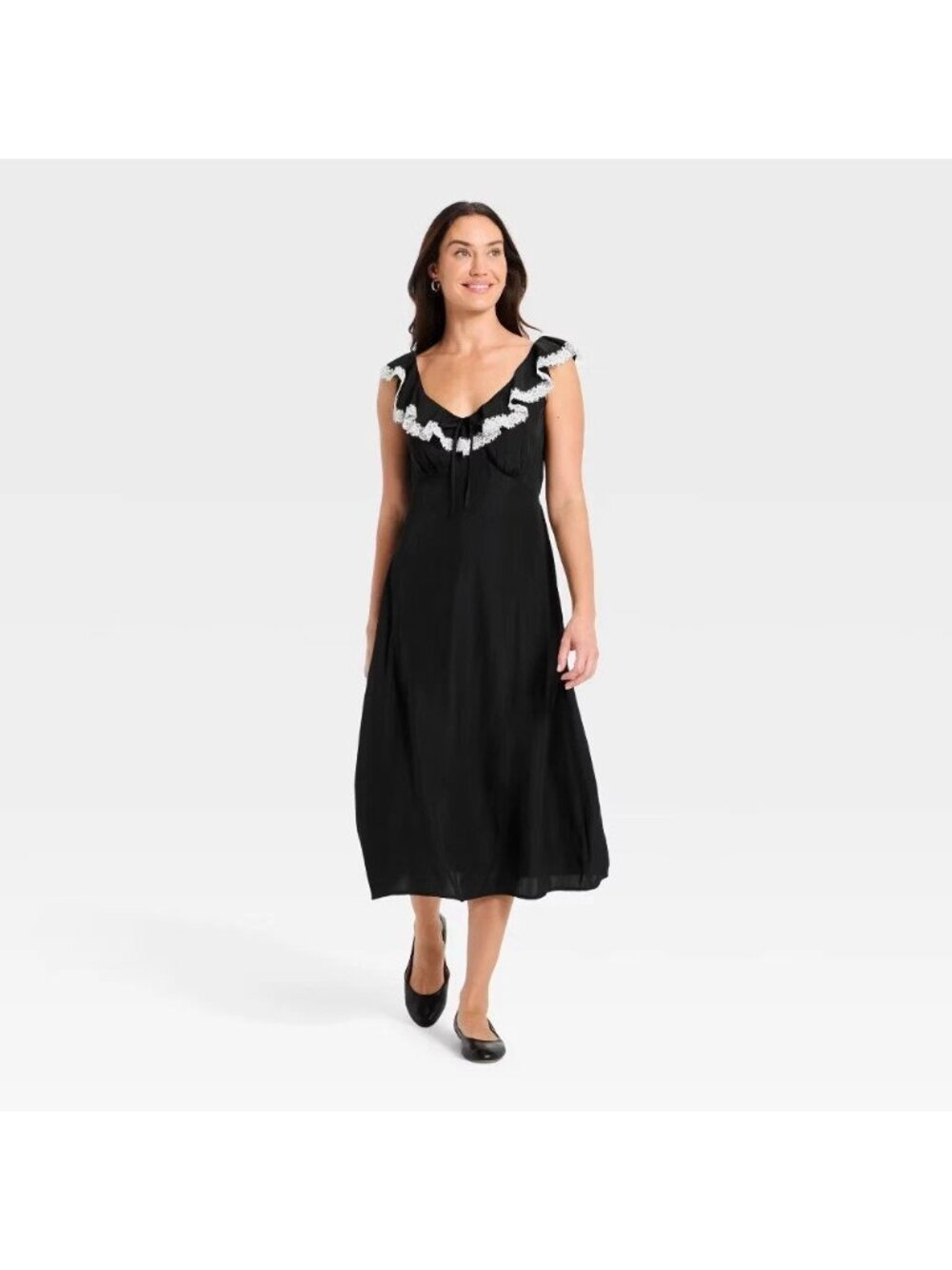 Empire Waist Floral Midi Dress